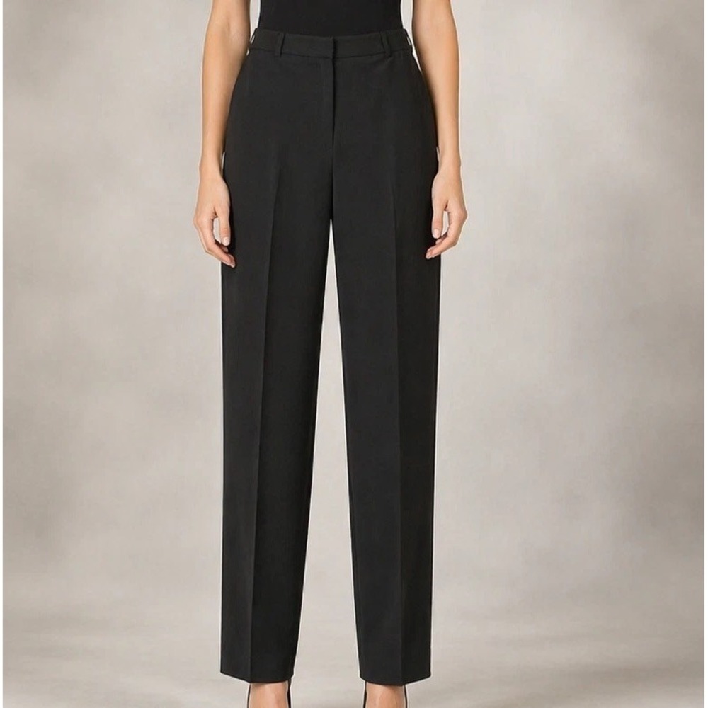 Escada Wool Blend Crepe Pants Tailored Straight Leg Work Trousers Business SZ 44